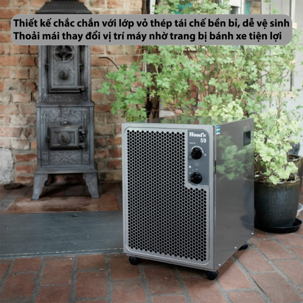 Máy hút ẩm kèm lọc không khí Wood’s SW-59FX - Hàng chính hãng