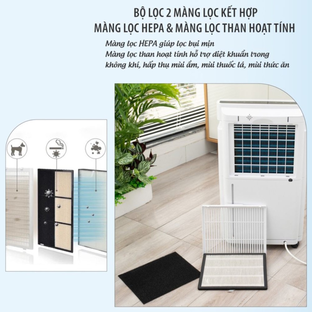 Máy hút ẩm kết hợp lọc không khí Kalpen Q1  - Hàng chính hãng