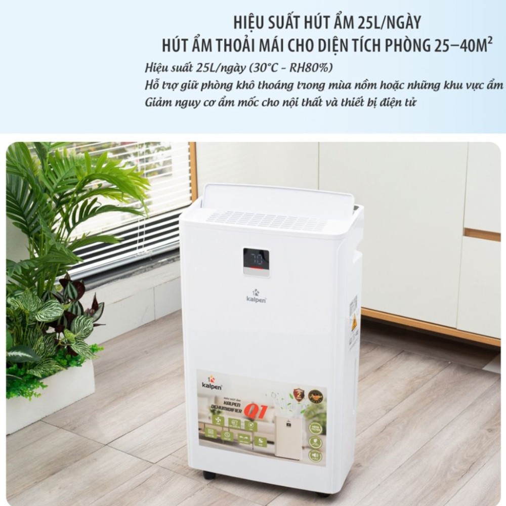 Máy hút ẩm kết hợp lọc không khí Kalpen Q1  - Hàng chính hãng