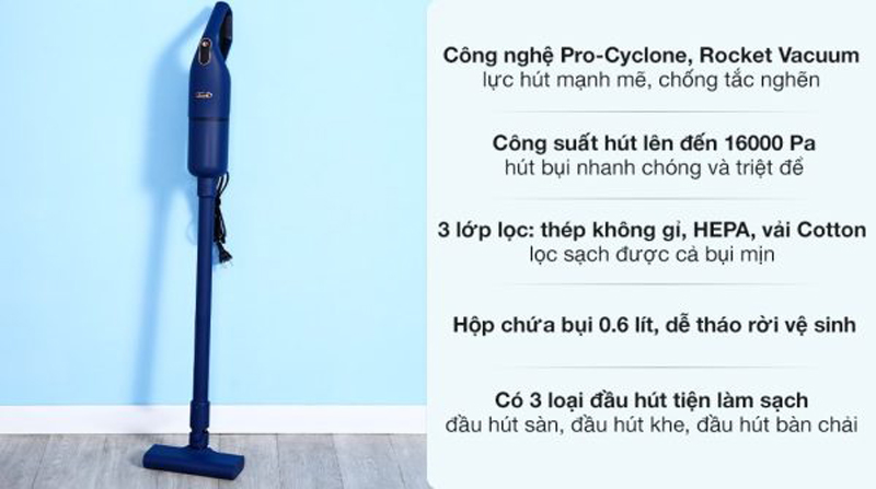 Đặc điểm nổi bật của máy hút bụi cầm tay Deerma DX1000