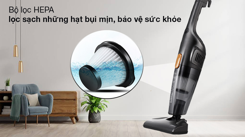 Bộ lọc HEPA giúp bạn dễ dàng vệ sinh và loại bỏ hoàn toàn bụi bẩn