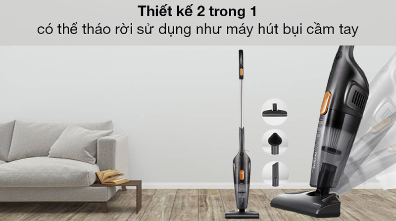 Thiết kế 2 trong 1, dễ dàng tháo lắp và sử dụng