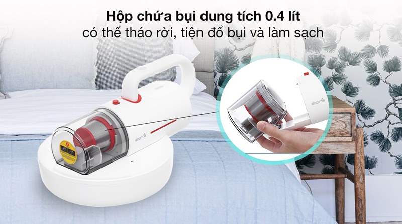 Hộp chứa bụi có dung tích 0.4 lít tiện tháo rời để đổ bụi