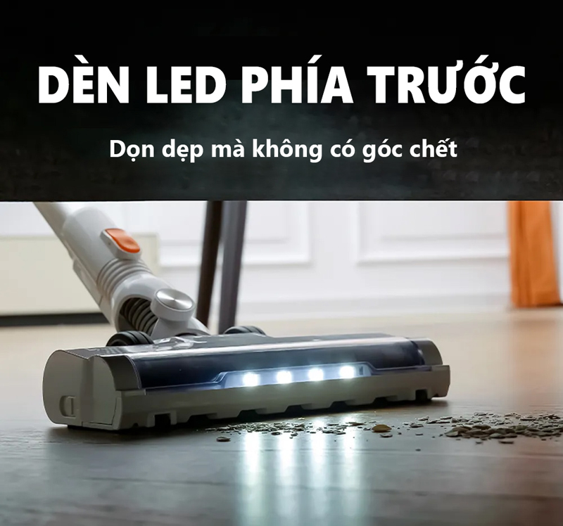  Đèn LED chiếu sáng phía trước giúp bạn dễ dàng quan sát và vệ sinh 