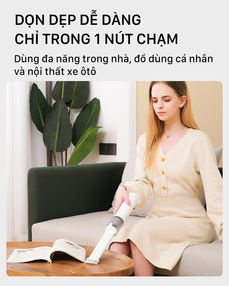 Dễ dàng sử dụng với nút bấm trên máy