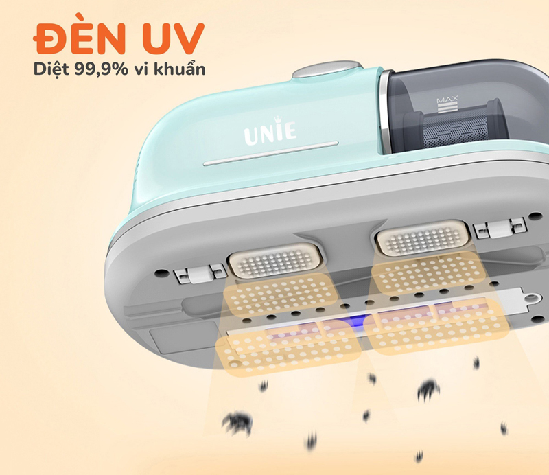 Đèn chiếu UV giúp diệt khuẩn, loại bỏ 99,9% vi khuẩn và vi rút có hại