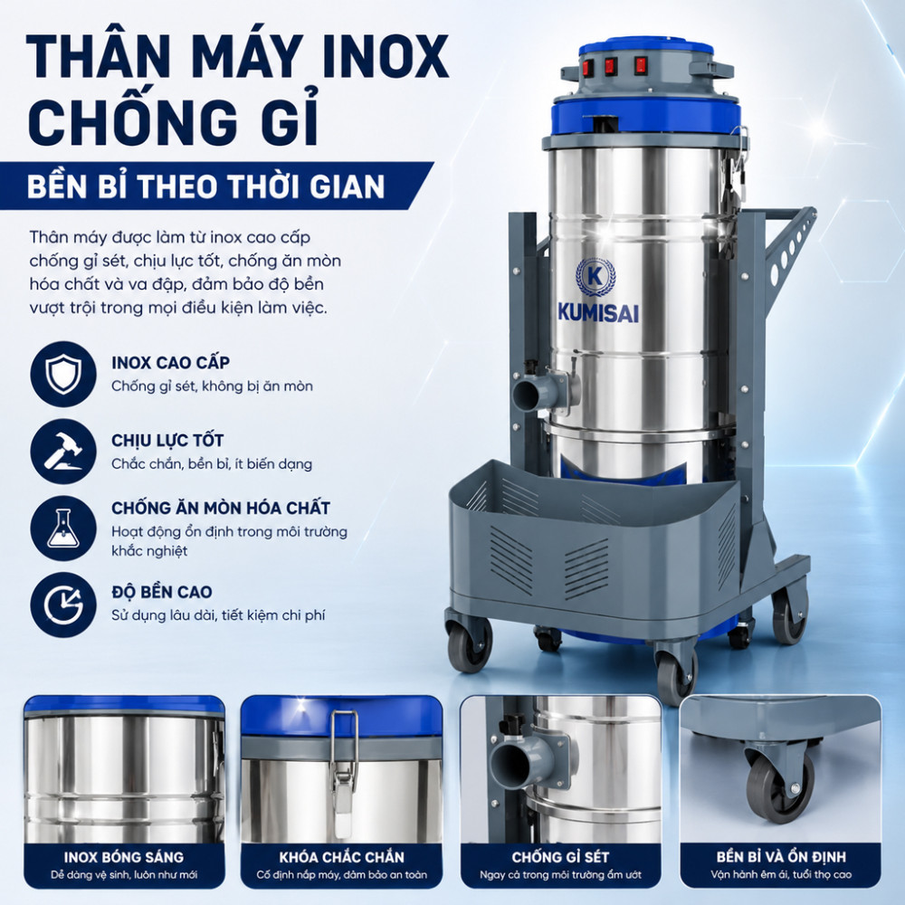 Máy hút bụi chuyên dụng Kumisai KMS 360DT - Hàng chính hãng