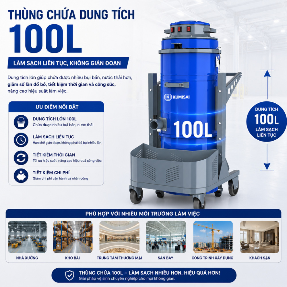 Máy hút bụi chuyên dụng Kumisai KMS 360DT - Hàng chính hãng