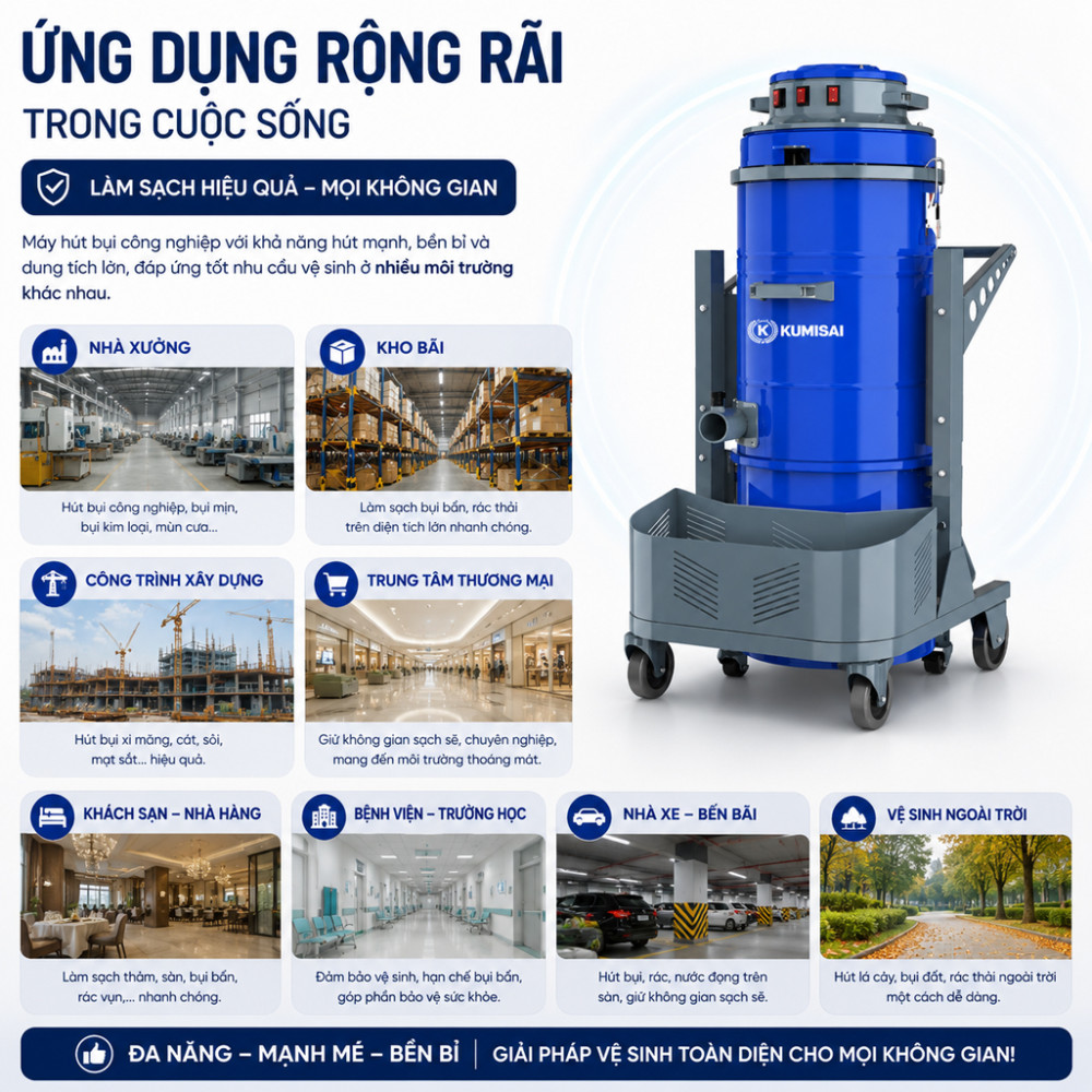 Máy hút bụi chuyên dụng Kumisai KMS 360DT - Hàng chính hãng