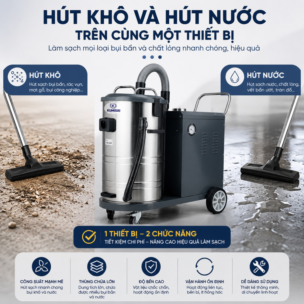 Máy hút bụi chuyên dụng Kumisai KMS300 - Hàng chính hãng