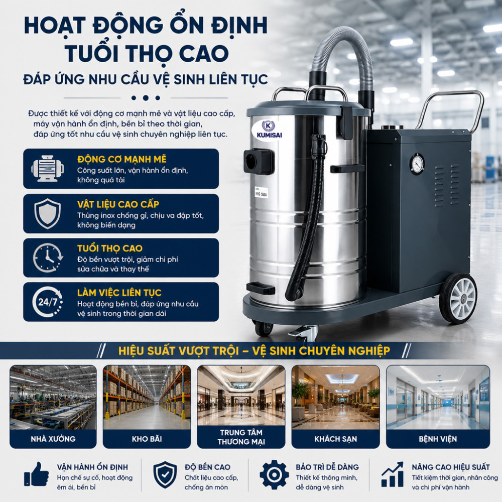 Máy hút bụi chuyên dụng Kumisai KMS300 - Hàng chính hãng