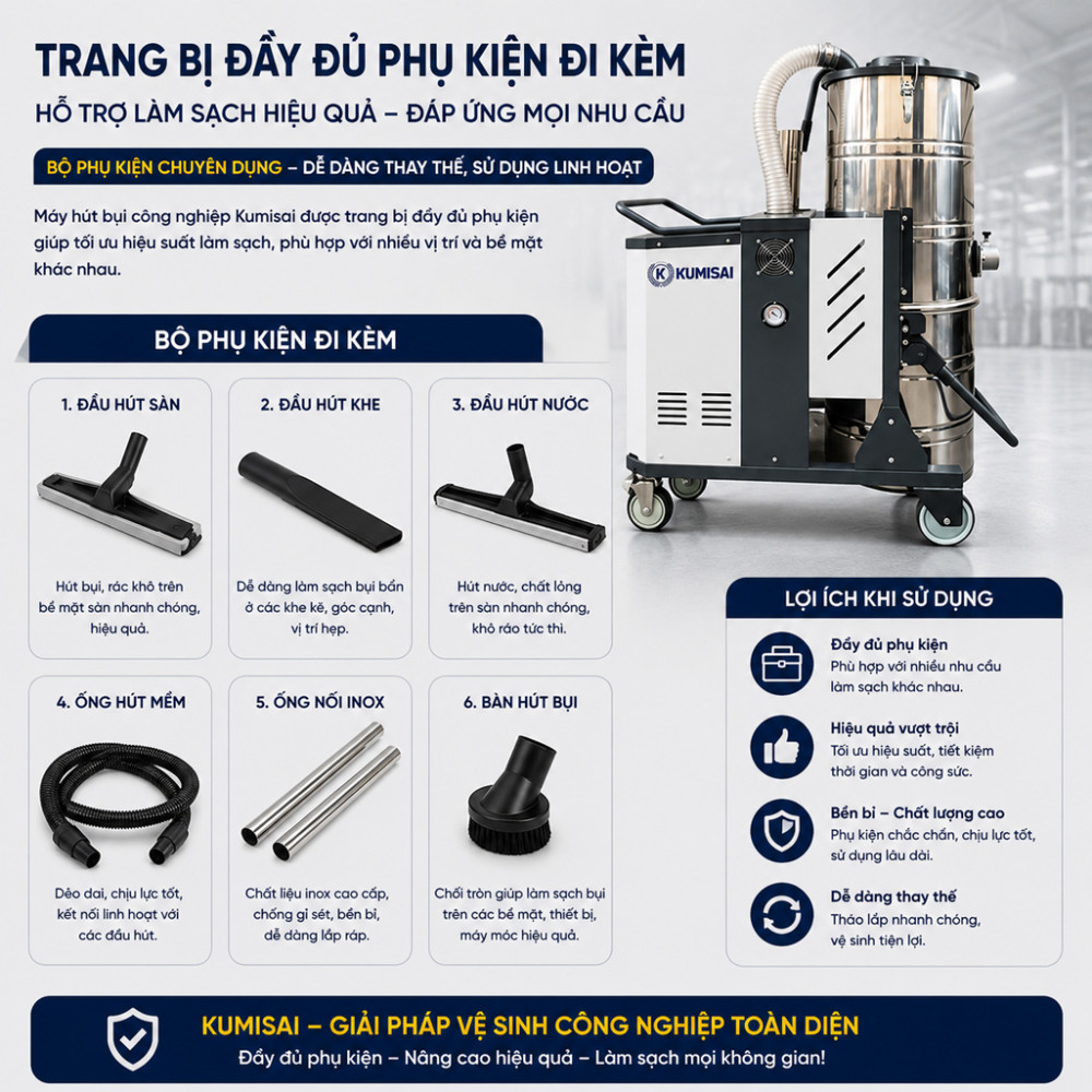 Máy hút bụi chuyên dụng Kumisai KMS400 - Hàng chính hãng