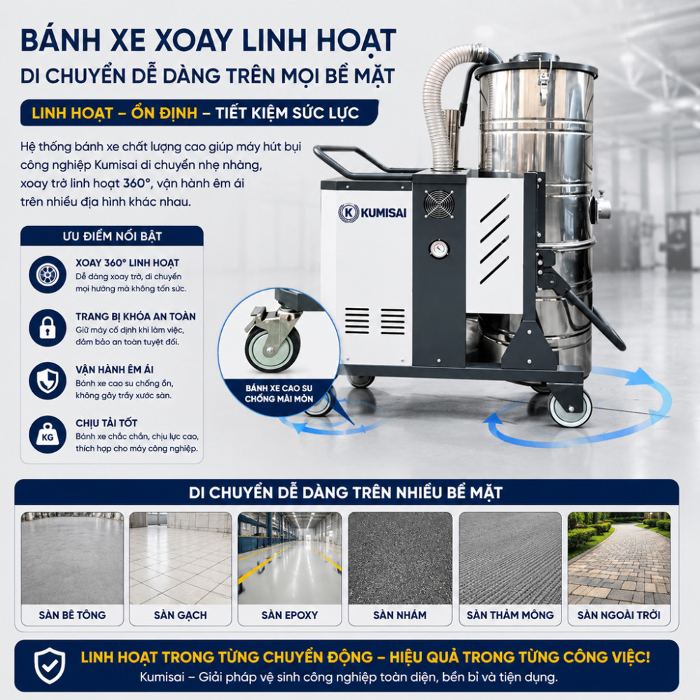 Máy hút bụi chuyên dụng Kumisai KMS400 - Hàng chính hãng
