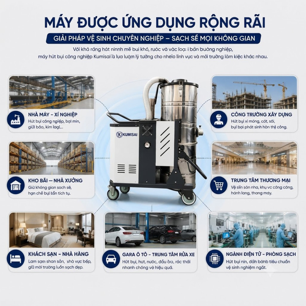 Máy hút bụi chuyên dụng Kumisai KMS400 - Hàng chính hãng