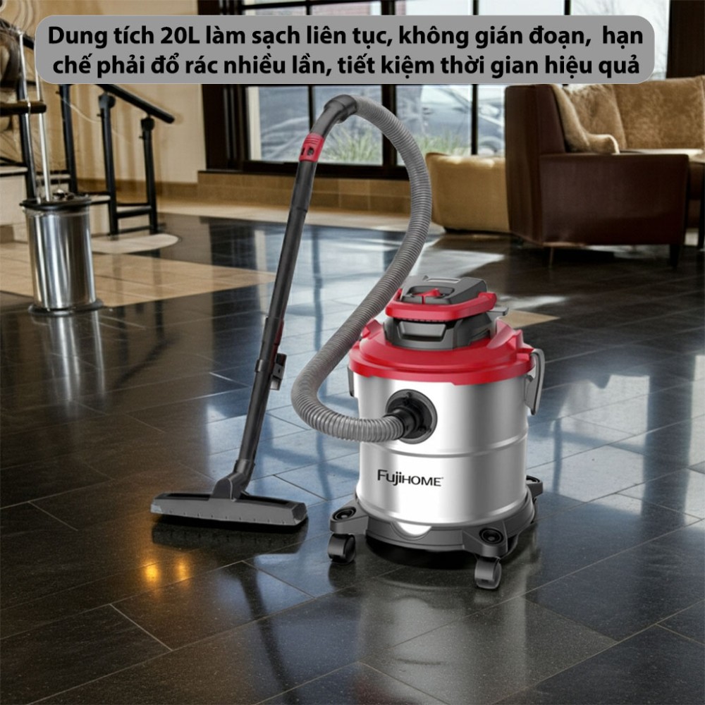 Máy hút bụi công nghiệp Fujihome VC20N - Hàng chính hãng