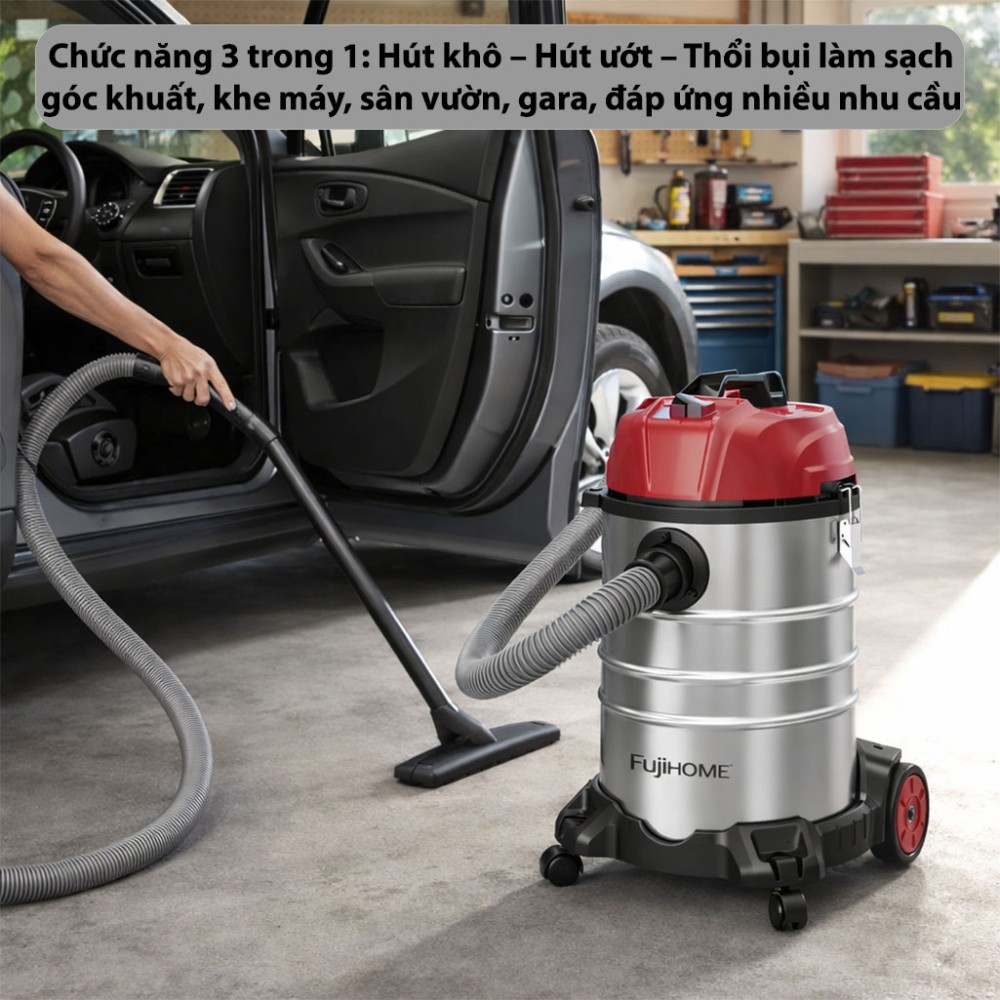 Máy hút bụi công nghiệp Fujihome VC30N - Hàng chính hãng