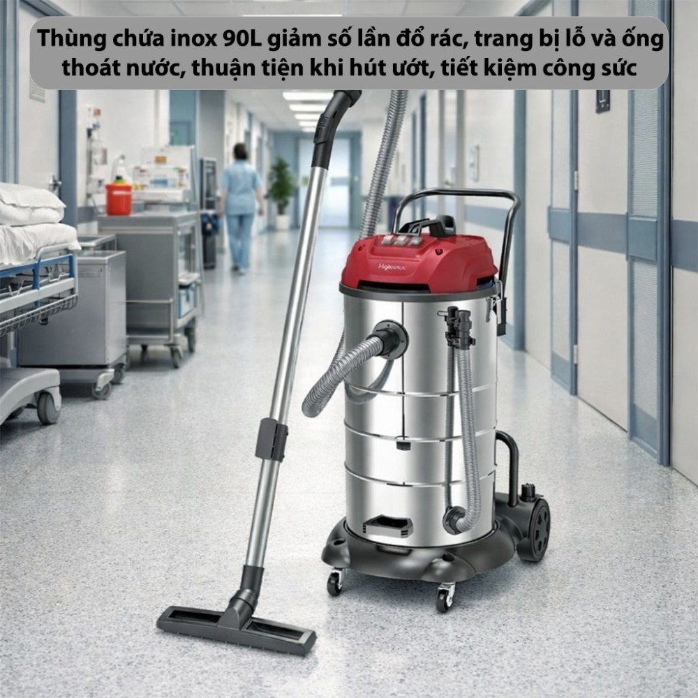 Máy hút bụi công nghiệp Fujihome VC90N - Hàng chính hãng