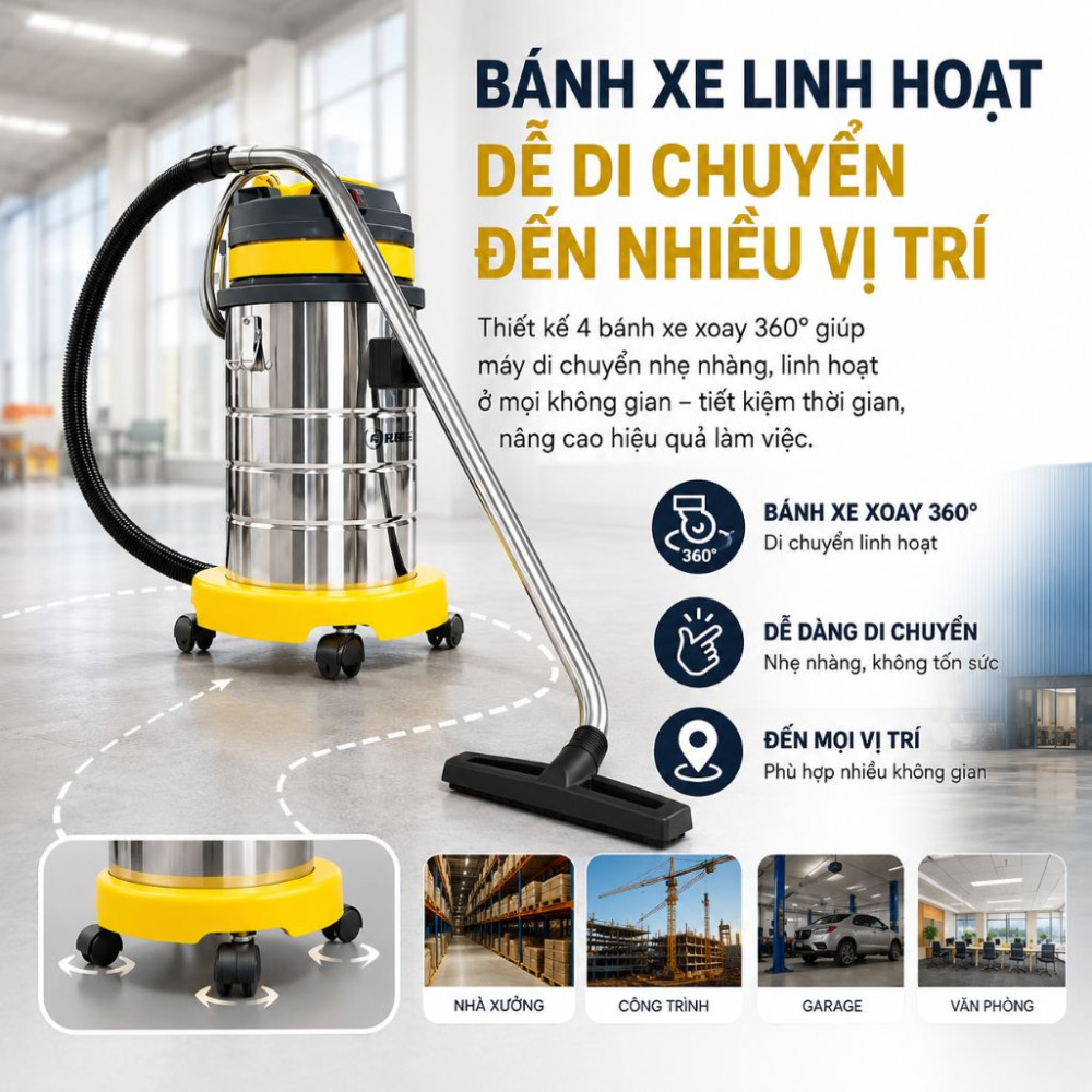 Máy hút bụi công nghiệp Kumisai KMS35A - Hàng chính hãng
