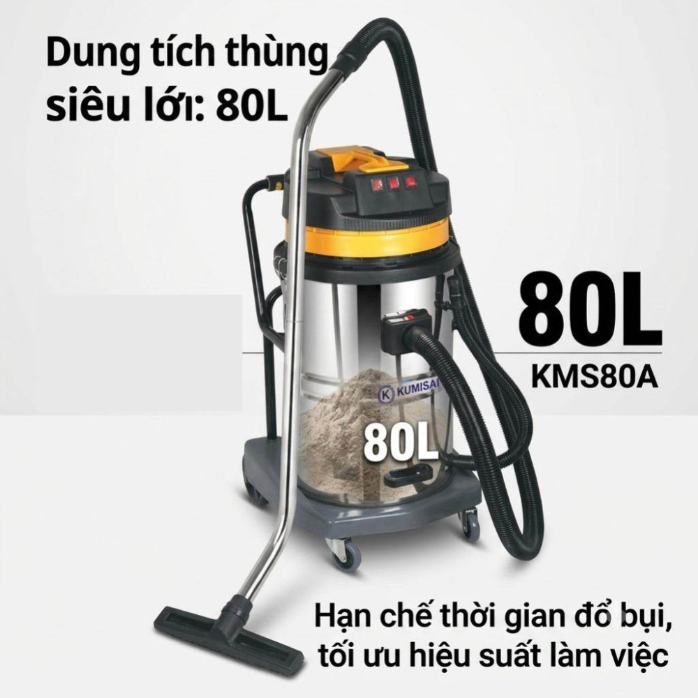 Máy hút bụi công nghiệp Kumisai KMS80A - Hàng chính hãng