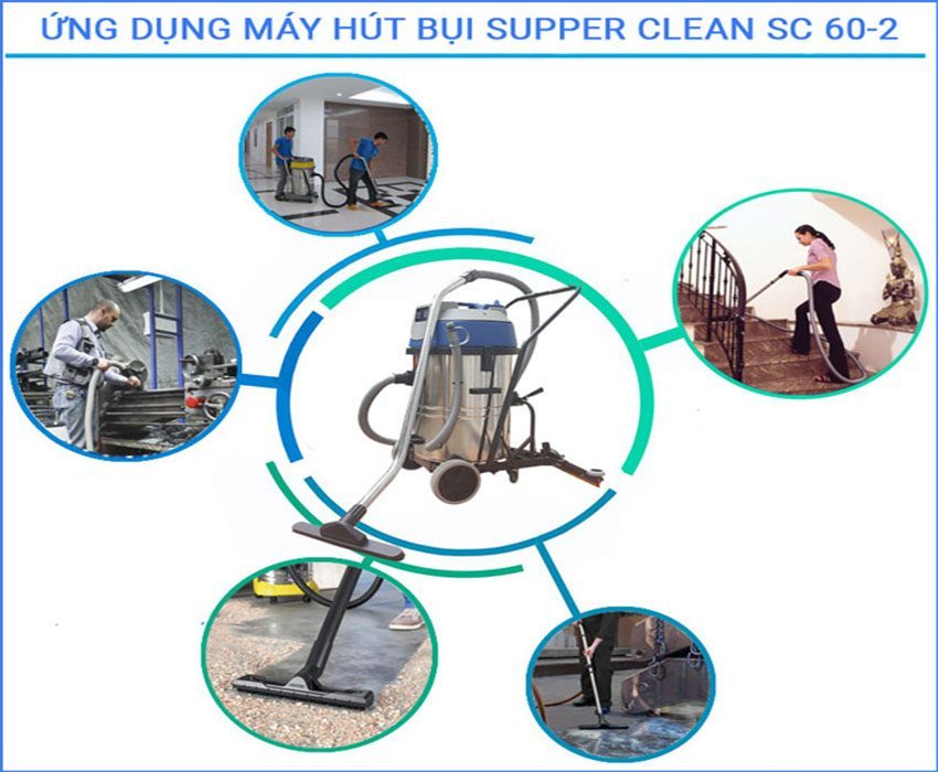 Tiện ích của máy hút bụi công nghiệp Supper Clean SC60-2