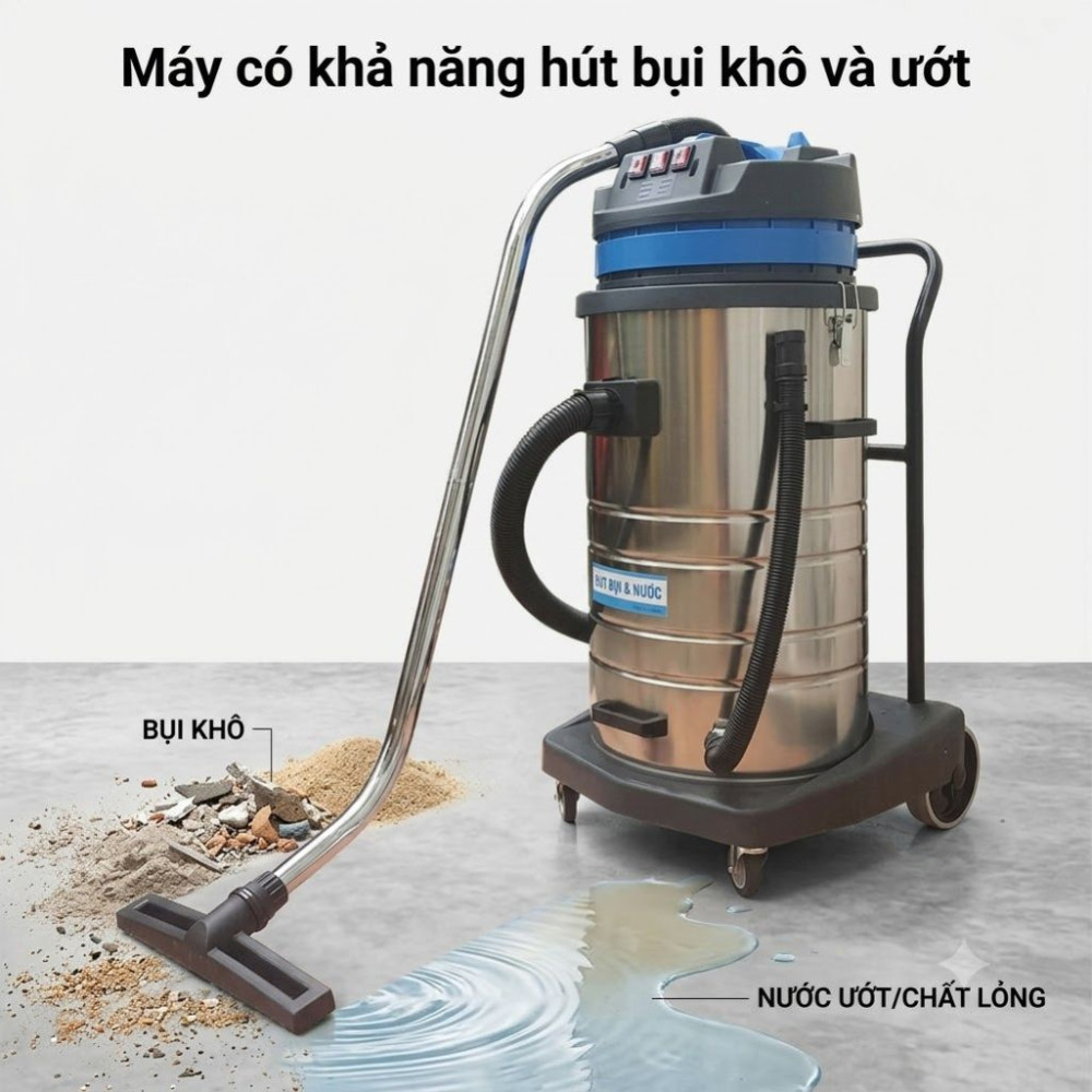 Máy hút bụi công nghiệp Supper Clean SC80 - Hàng chính hãng