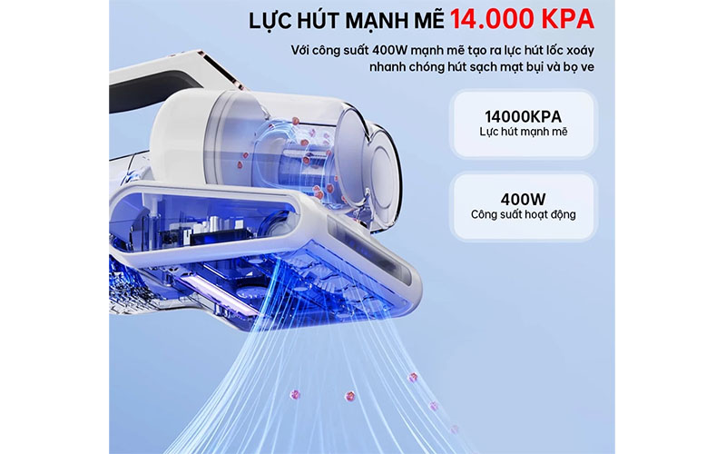 Công suất và lực hút của Máy hút bụi giường nệm Aqua CMP105R