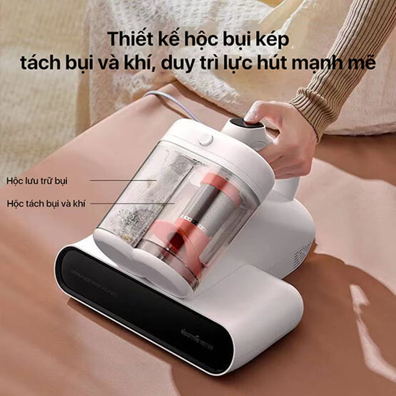 Hộp chứa bụi thiết kế tay cầm tiện lợi cho việc tháo lắp vệ sinh