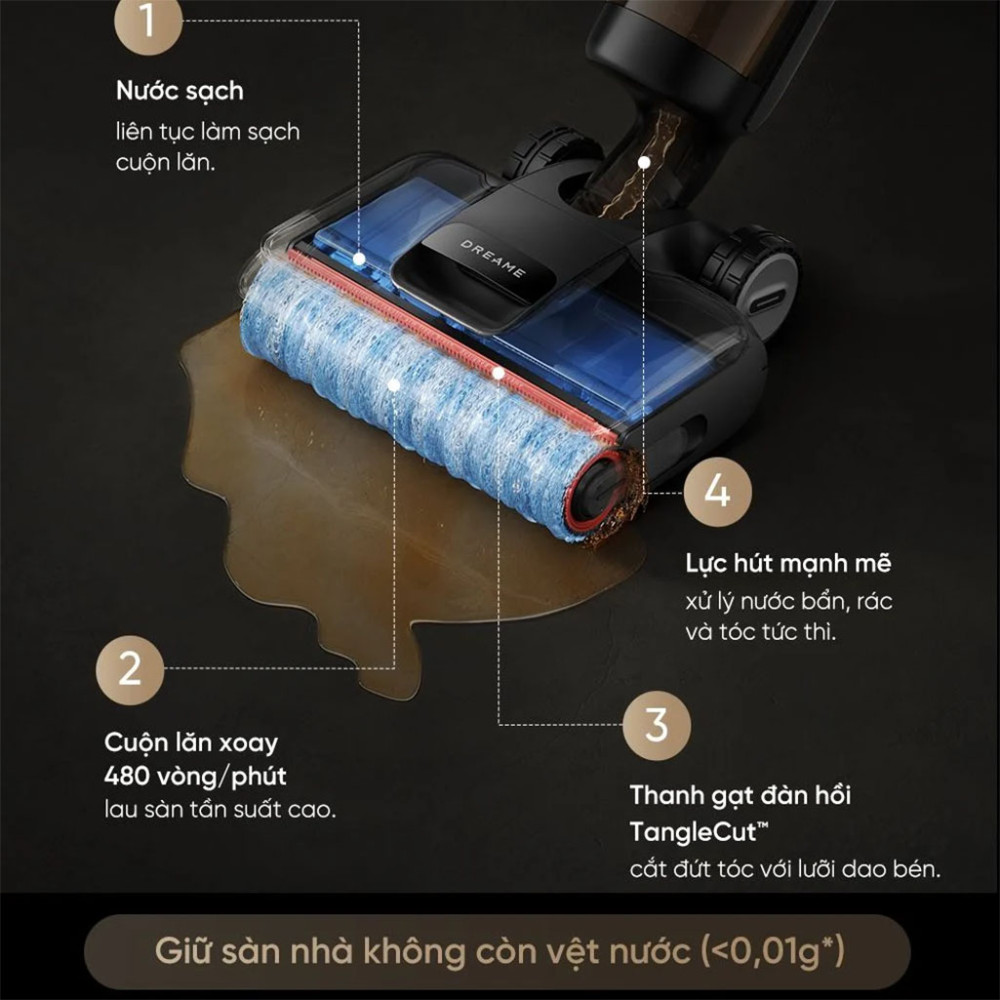 Máy hút bụi khô và ướt Dreame H13S FlexReach - Hàng chính hãng