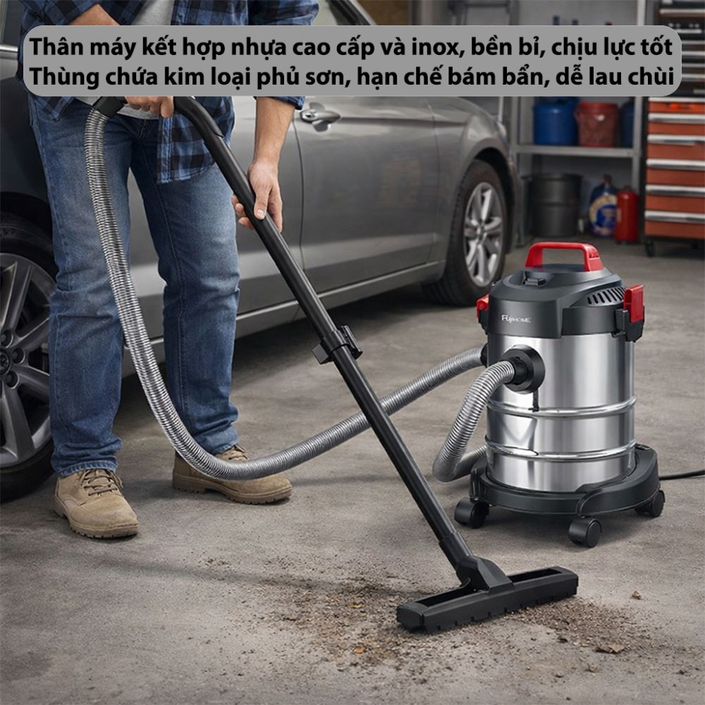 Máy hút bụi khô và ướt Fujihome VC12N - Hàng chính hãng