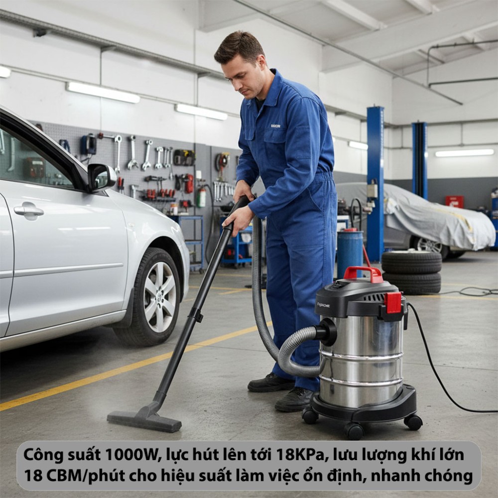 Máy hút bụi khô và ướt Fujihome VC12N - Hàng chính hãng