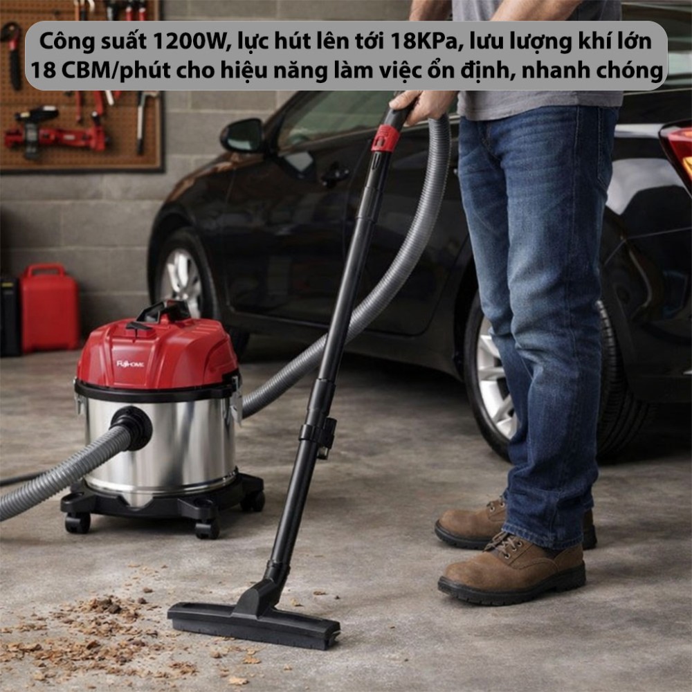 Máy hút bụi khô và ướt Fujihome VC15N - Hàng chính hãng