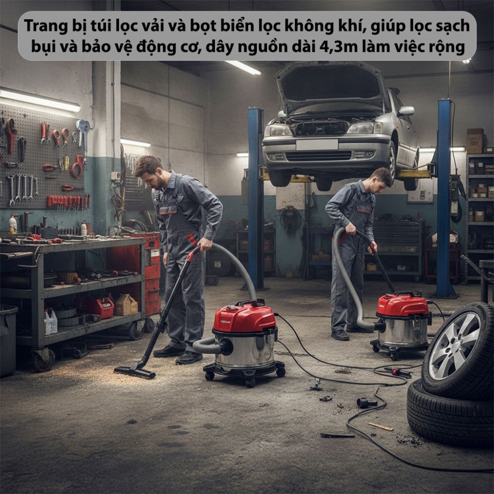 Máy hút bụi khô và ướt Fujihome VC15N - Hàng chính hãng