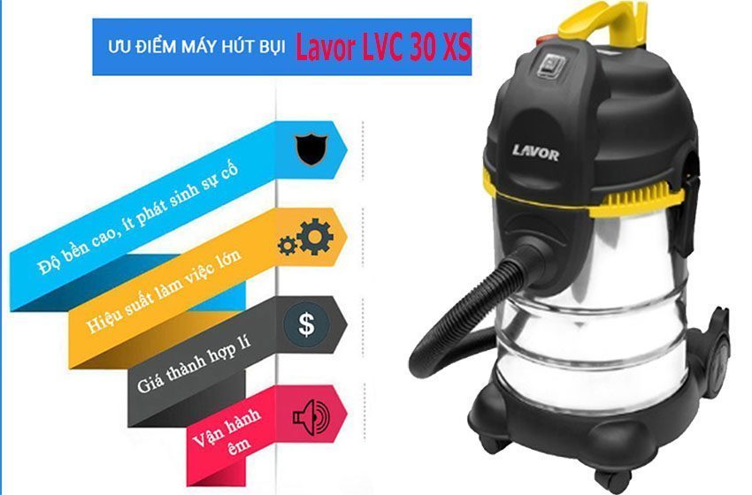 ưu điểm của máy hút bụi công nghiệp Lavor LVC 30 XS