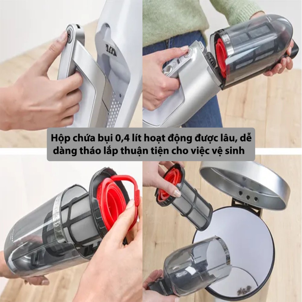 Máy hút bụi không dây Bosch BCH3P2301 - Series 4 (trắng) - Hàng chính hãng