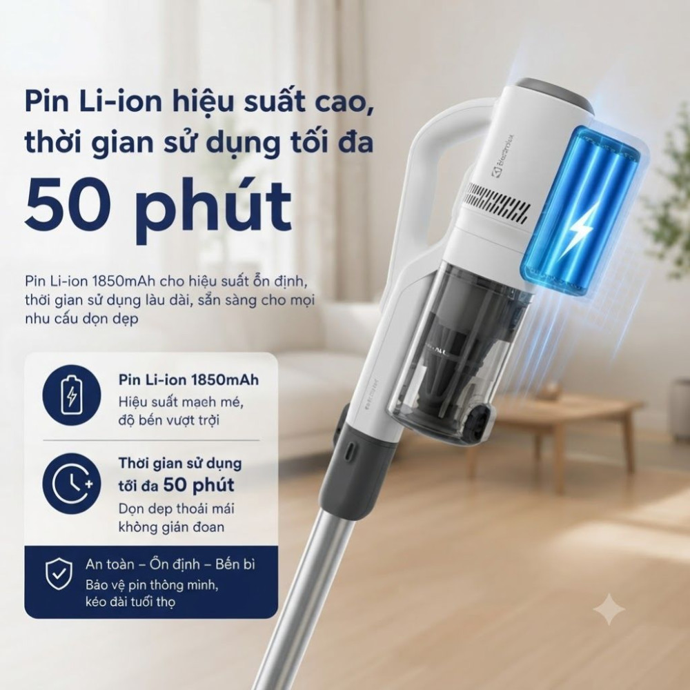Máy hút bụi không dây Electrolux EFP52216SW - Hàng chính hãng