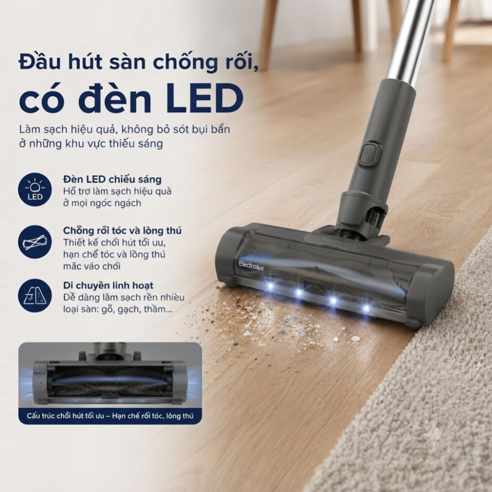 Máy hút bụi không dây Electrolux EFP52216SW - Hàng chính hãng