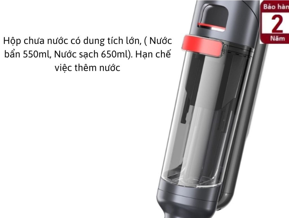 Hộp chứa nước lớn, hạn chế thời gian đi thêm nước