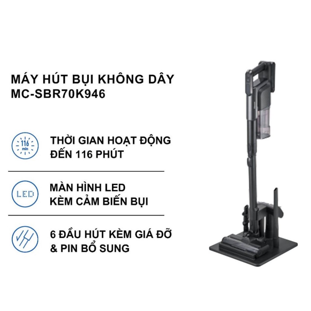 Máy hút bụi không dây Panasonic MC-SBR70K946 - Hàng chính hãng