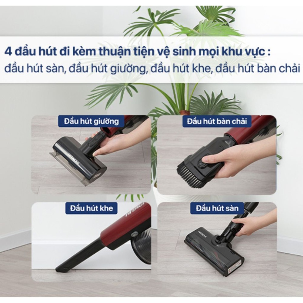 Máy hút bụi không dây Hitachi PV-X95N MRE - Hàng chính hãng