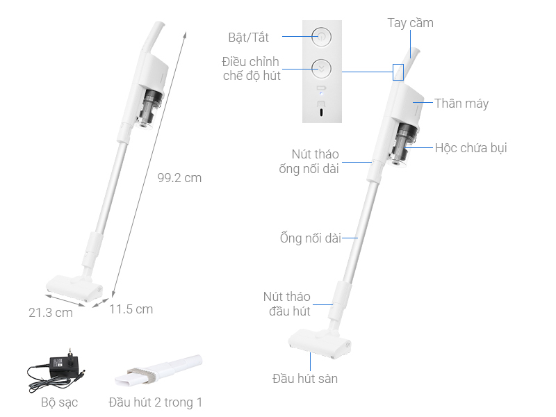 Cấu tạo của máy hút bụi Panasonic MC-SB33JW046