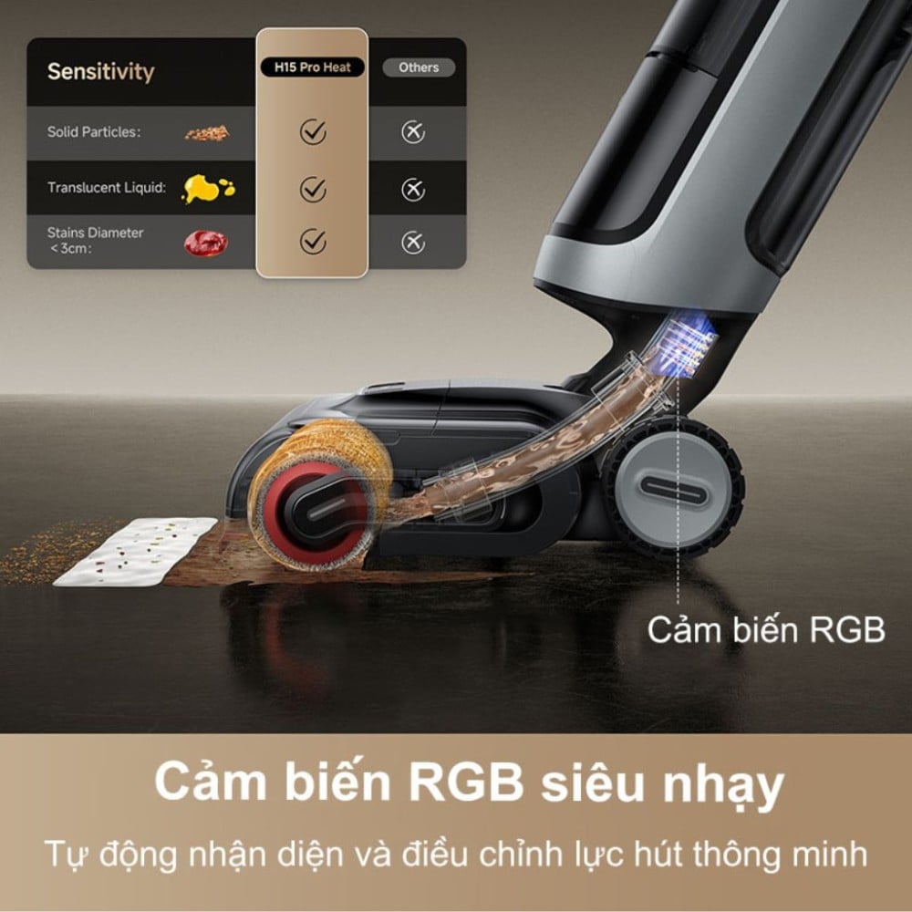 Máy hút bụi lau nhà Dreame H15 Pro Heat - Hàng chính hãng