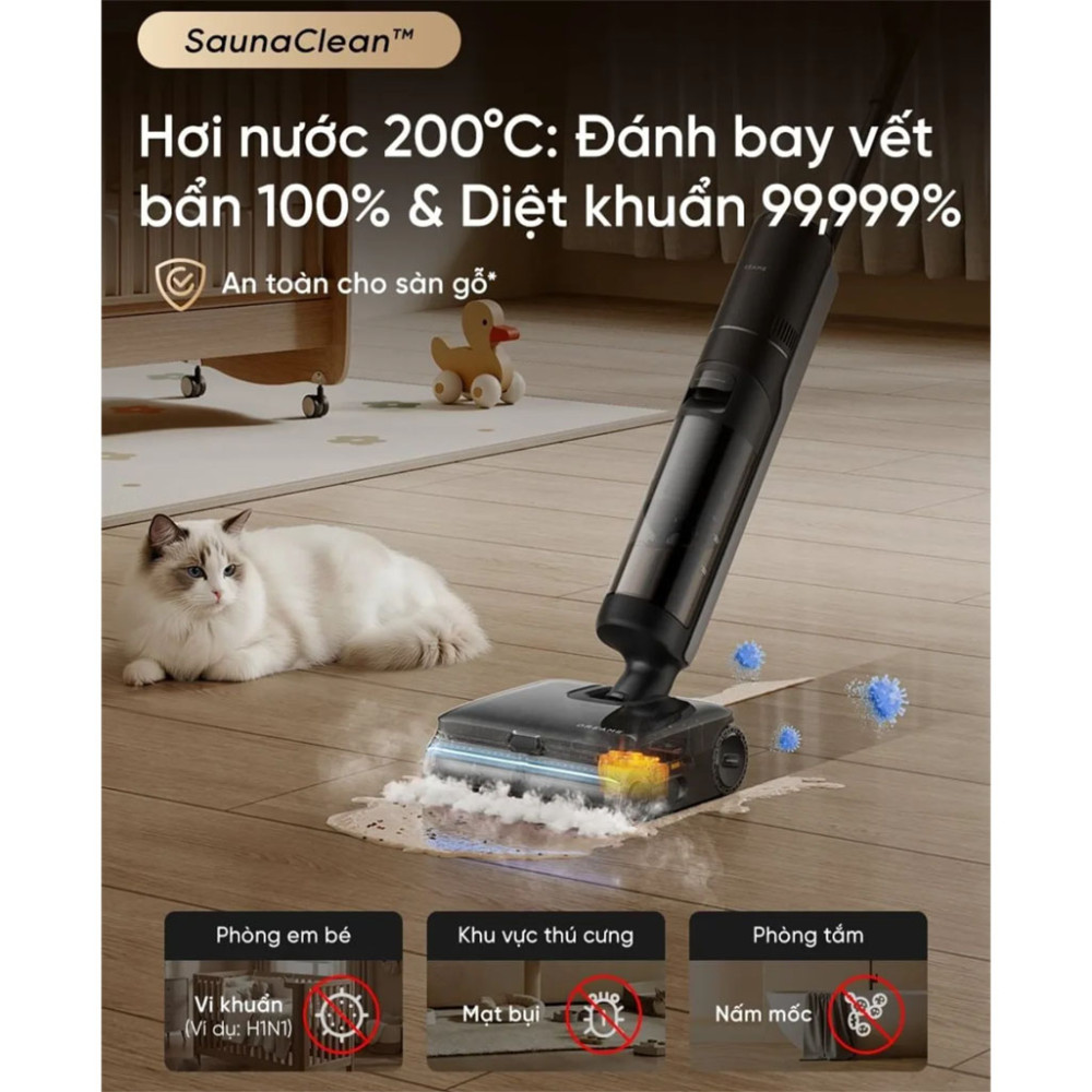 Máy hút bụi lau nhà Dreame H16 Steam - Hàng chính hãng