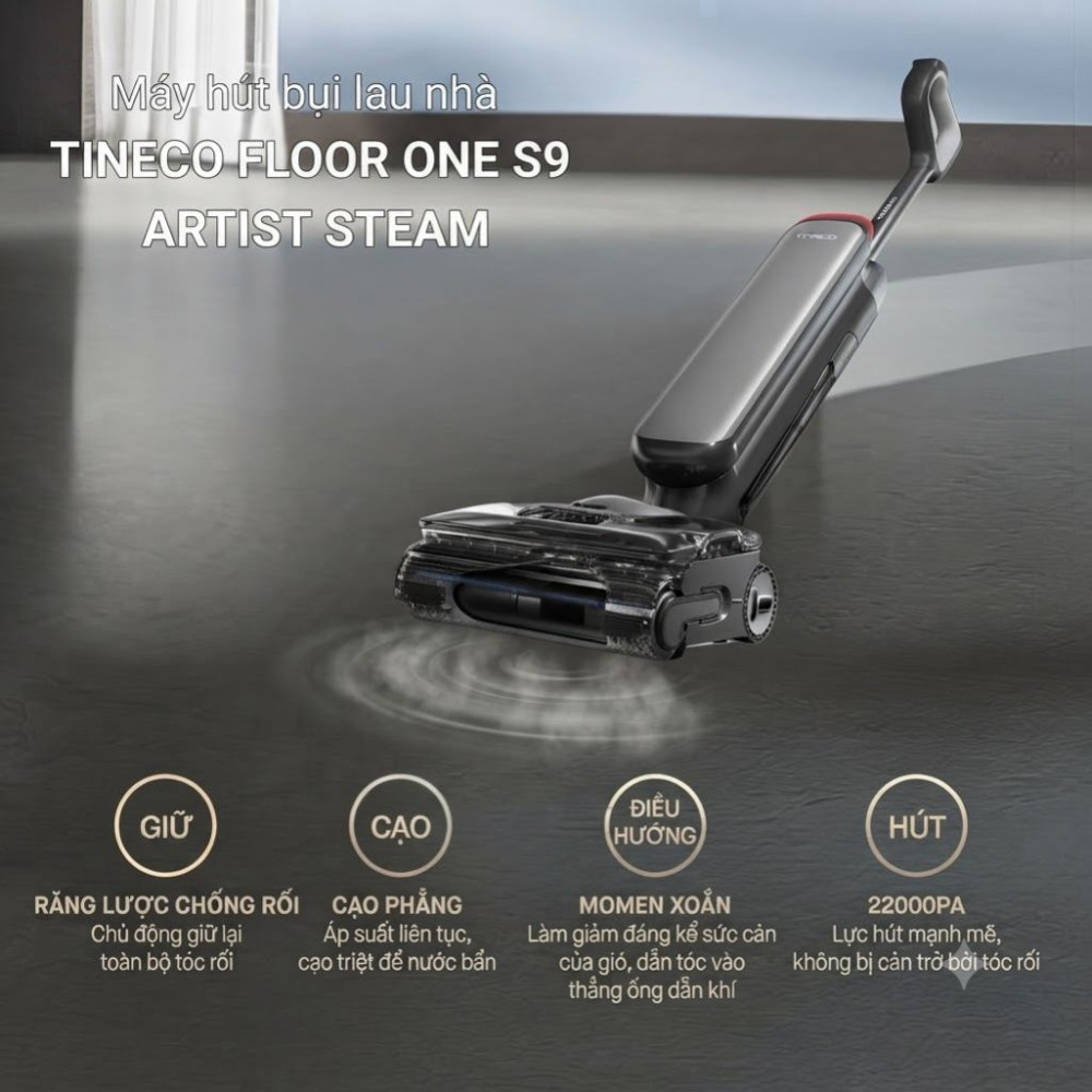 Máy hút bụi lau nhà Tineco Floor One S9 Artist Steam Pro - Hàng chính hãng