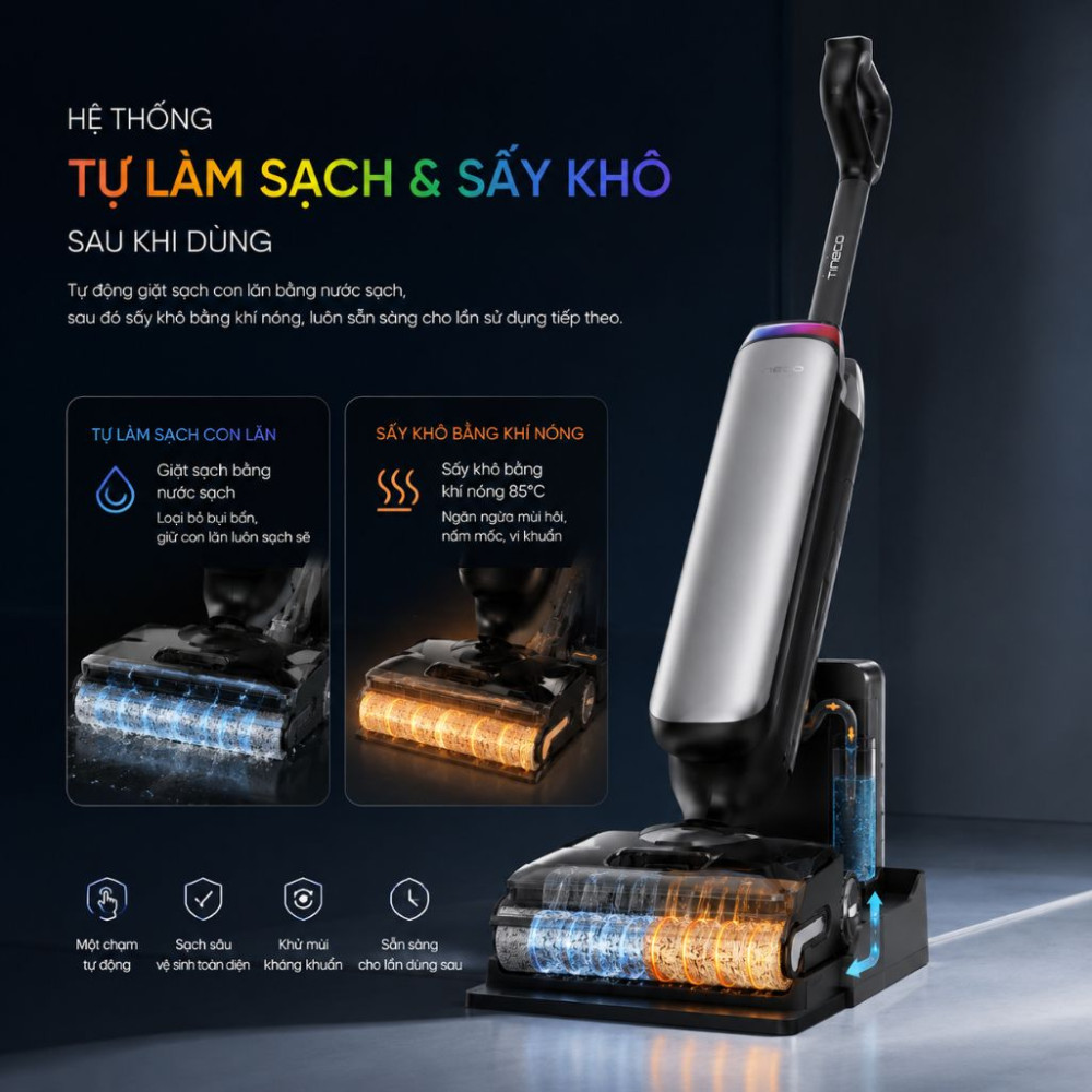 Máy hút bụi lau nhà Tineco Floor One S9 Artist Steam Pro - Hàng chính hãng