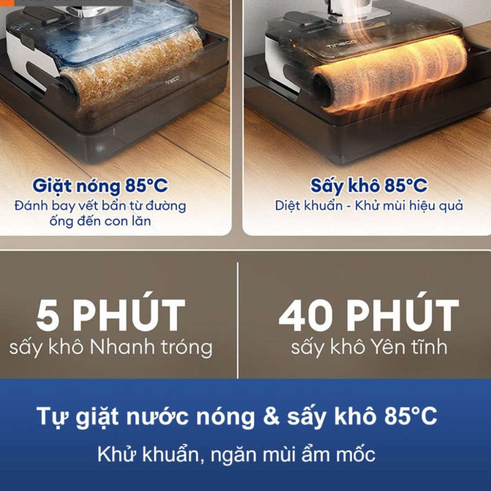 Máy hút bụi lau sàn khô ướt Tineco FLOOR ONE I7 FOLD - Hàng chính hãng