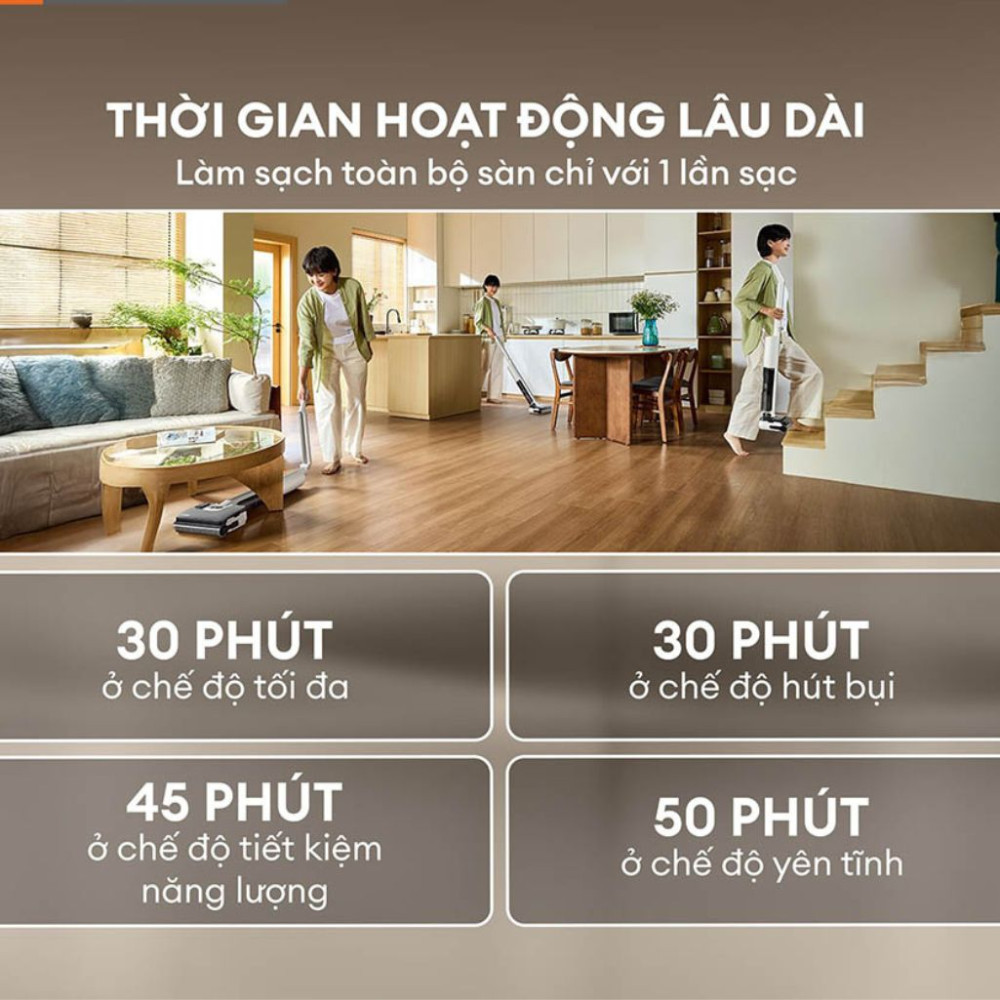 Máy hút bụi lau sàn khô ướt Tineco FLOOR ONE I7 FOLD - Hàng chính hãng