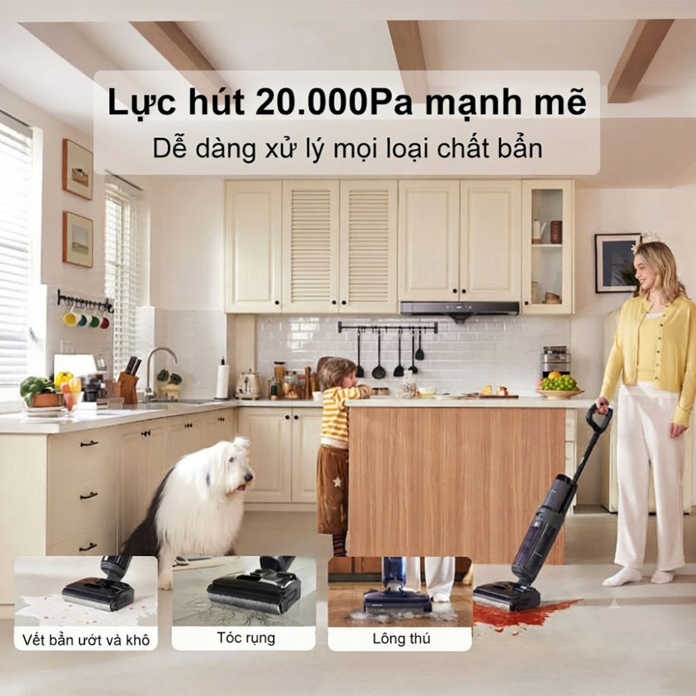 Máy hút bụi lau sàn khô ướt Tineco FLOOR ONE S6 STRETCH EXTREME - Hàng chính hãng