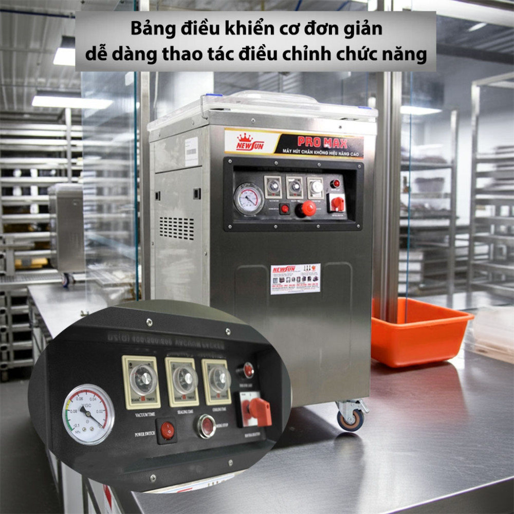 Máy hút chân không NewSun DZQ420 Promax thiết kế bảng điều khiển cơ đơn giản