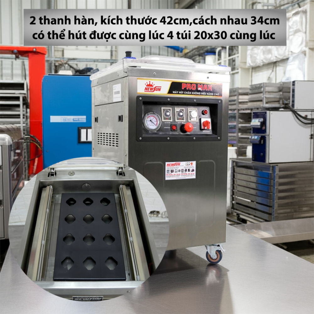 Máy hút chân không NewSun DZQ420 Promax thiết kế thanh hàn kích thước hợp lý