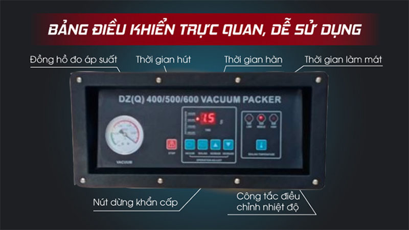 Bảng điều khiển của Máy hút chân không công nghiệp Yuzhong
